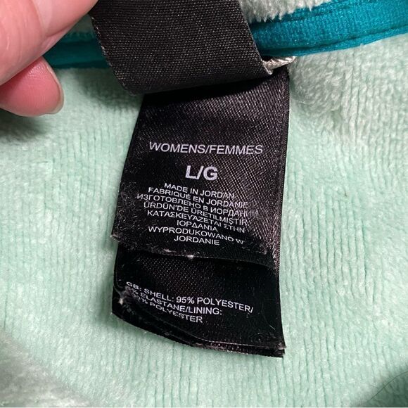 the North Face teal green fleece lined jacket size L - Picture 3 of 12